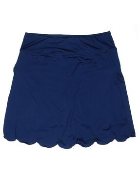 Navy Blue Moteepi Scallop Hem Active Skort
